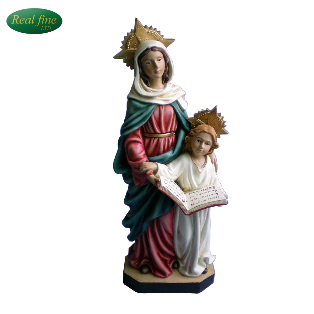 High Quality Resin Religious Figure Virgin Mary Statue for Decoration