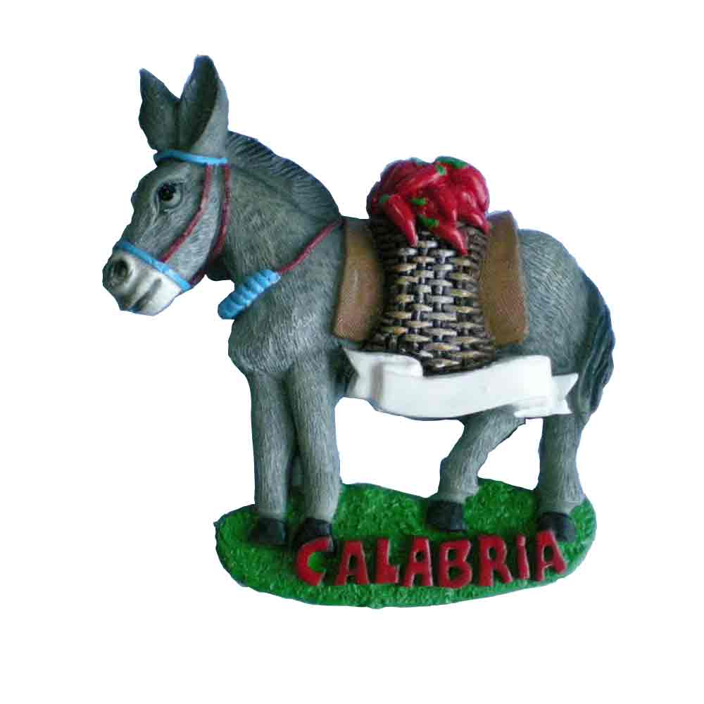 custom design calabria souvenir donkey fridge magnets