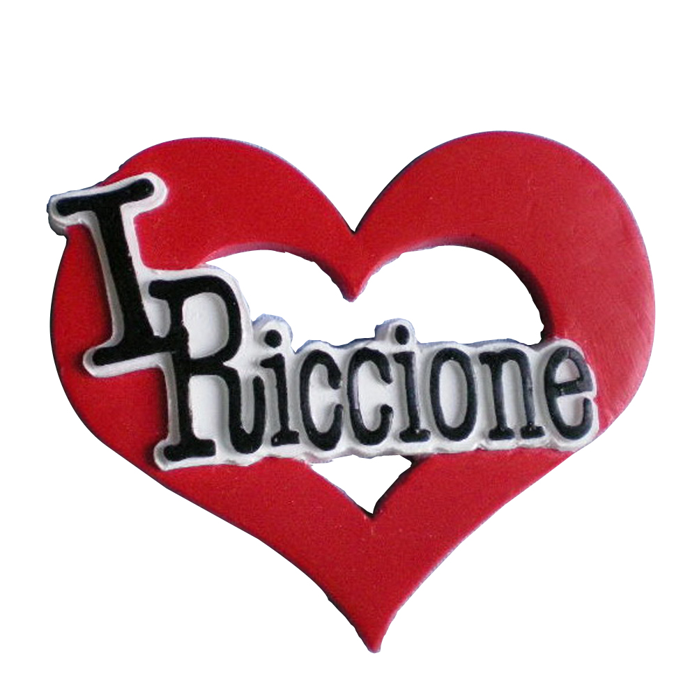 I Love Riccione Heart Shape Fridge Magnet for Souvenir