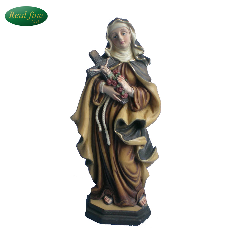 Handmade Custom Resin Religious Statues Crafts with Cross