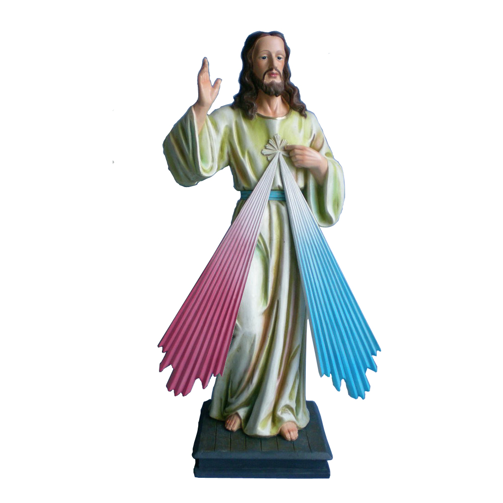 wholesale customized resin sacred heart jesus statue for home dec