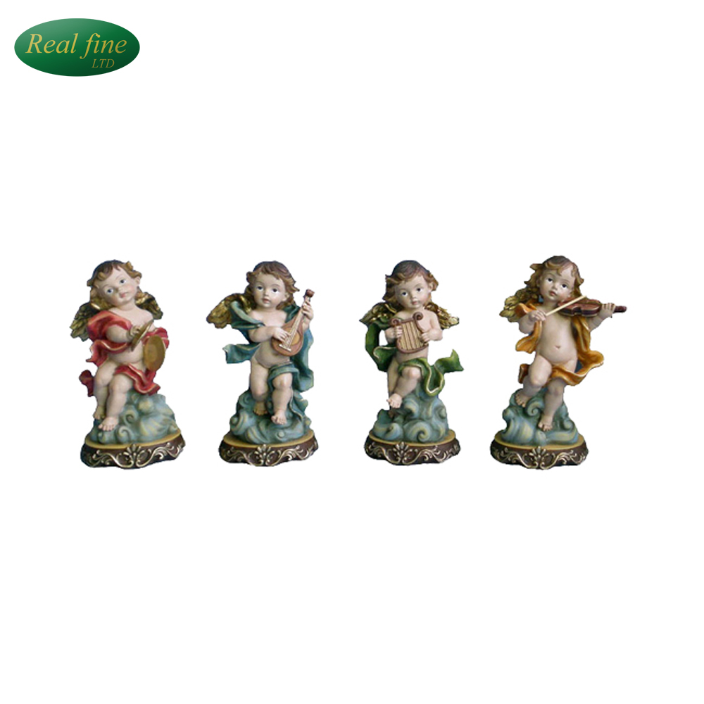 Set 4 Polyresin Praying Angel Scupture for Christmas Decoration