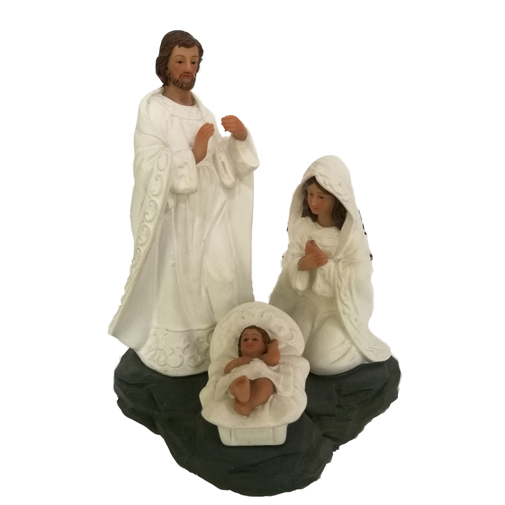 Resin white holy family Statue catholic religious statues for sale