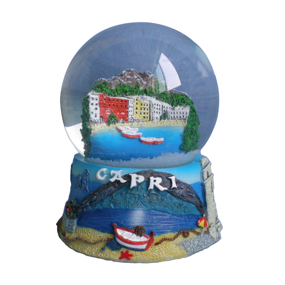 Handmade Custom Design Italy Capri Souvenirs Snow Globe