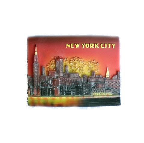 Custom Cheap 3d Polyresin Fridge Magnet New York Souvenir