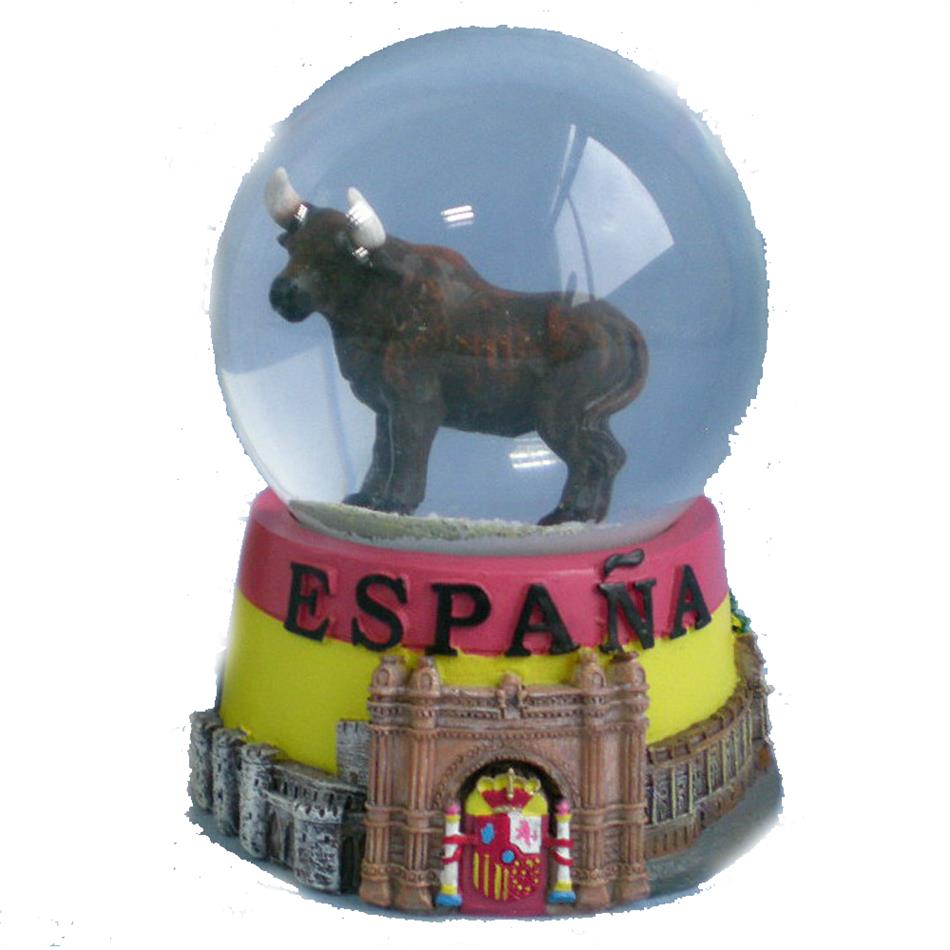 Resin Spain Snow Globe for New Years Gift Souvenirs Decoration