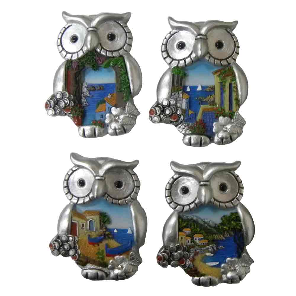 Promotion New Souvenir 3d Owl Resin Fridge Magnets for Sale Resin Gifts