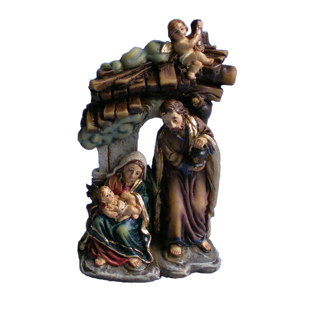 Crafts statues resin holy family for home dec