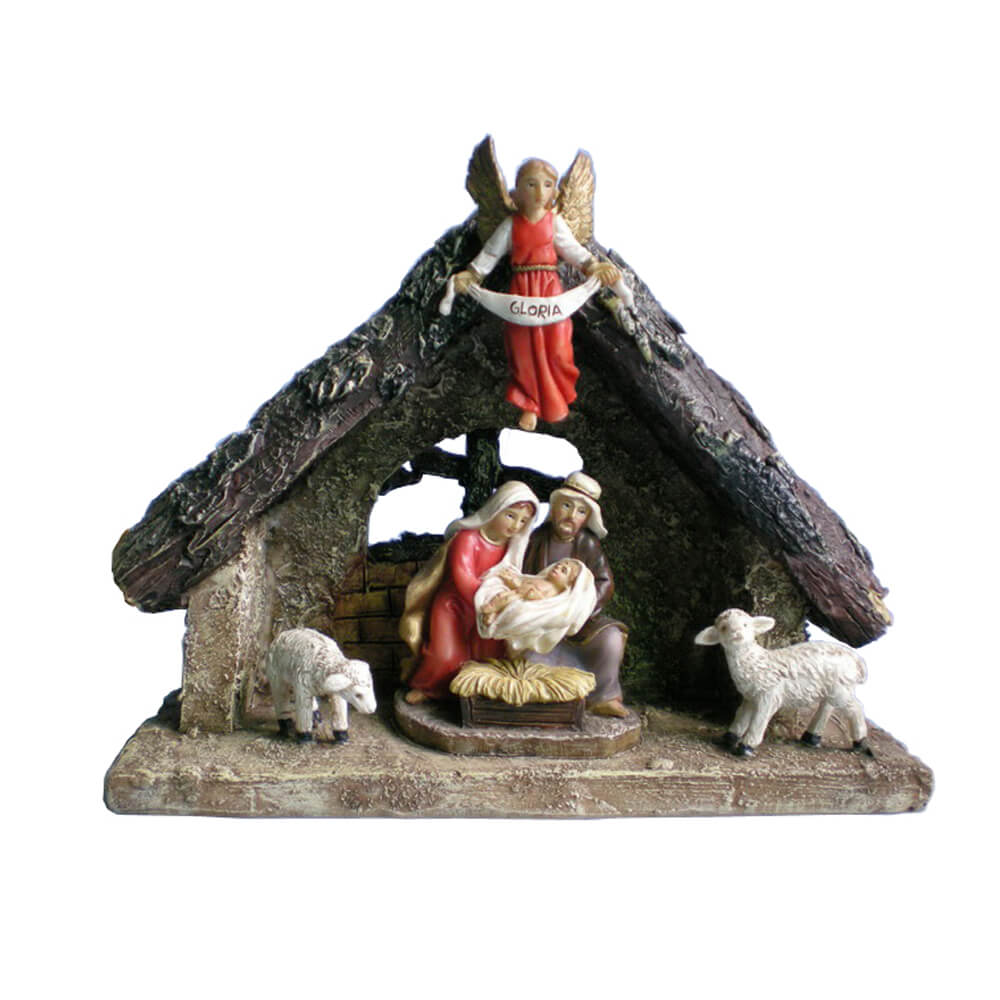 customized 3d design resin nativity set for ornament