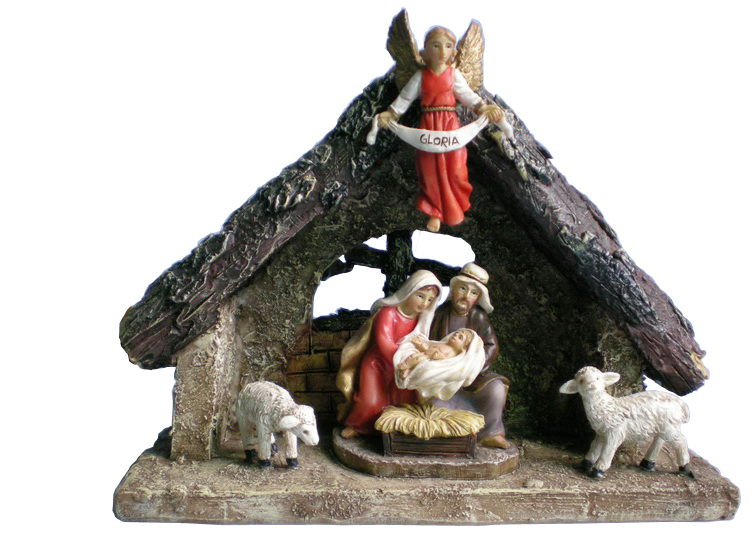 customized 3d design resin nativity set for ornament